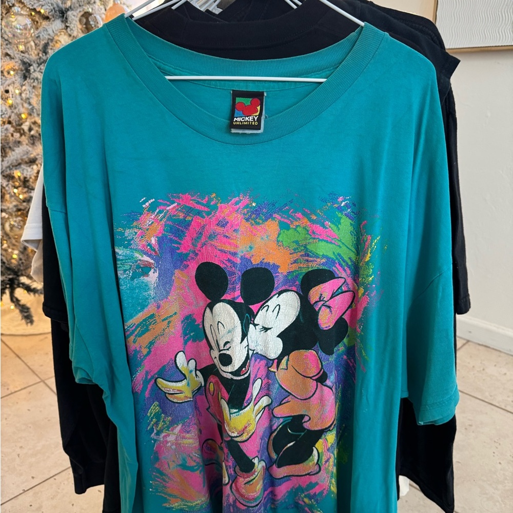 90sVintage Mickey Unlimited Mickey & Minnie Unisex Short Sleeve Tee Size L